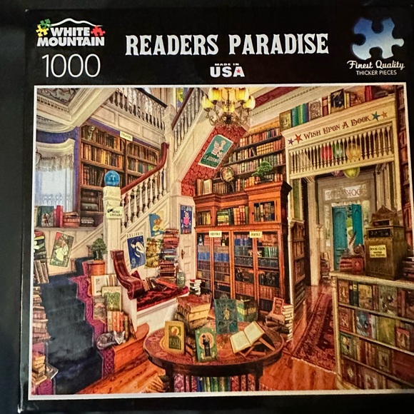 Aimee Stewart reader’s paradise white mountain 1000 piece puzzle